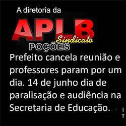 Professores da rede municipal de ensino param as suas atividades por um dia 