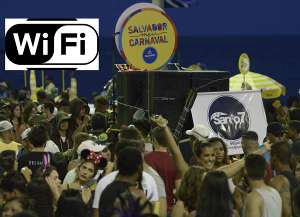 Wi-fi no circuito do carnaval em Salvador