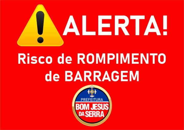 Alerta vermelho em Bom Jesus 